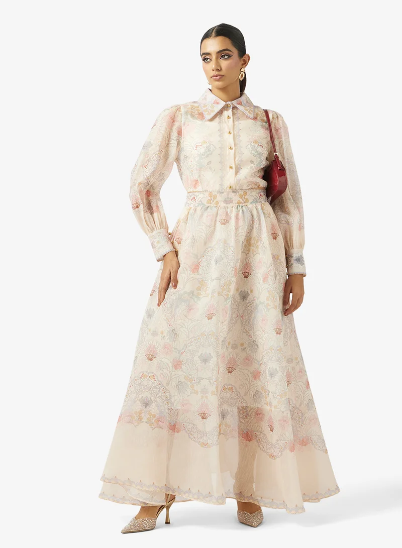 Khizana  Printed Top & Skirt Set for Women | Best Price UAE
